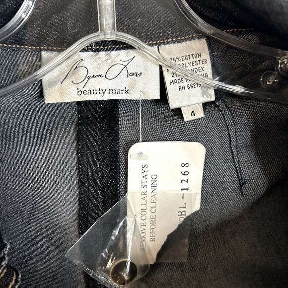 Byron Lars Beauty Mark Military Denim Jacket Womens Size 4 NWT Michael Jackson - Picture 11 of 12